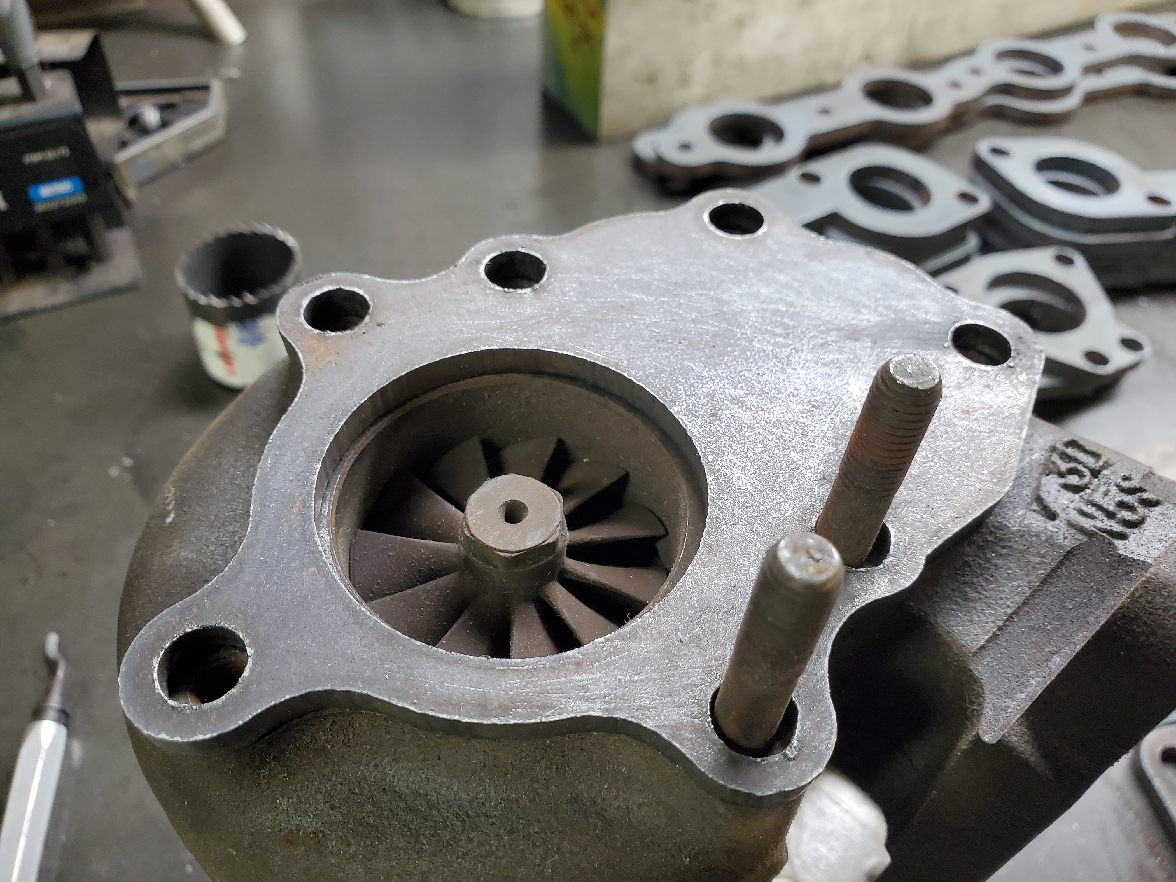 Z31 Stock t3 Turbo Downpipe Flange – Pucker Factory Fabrication