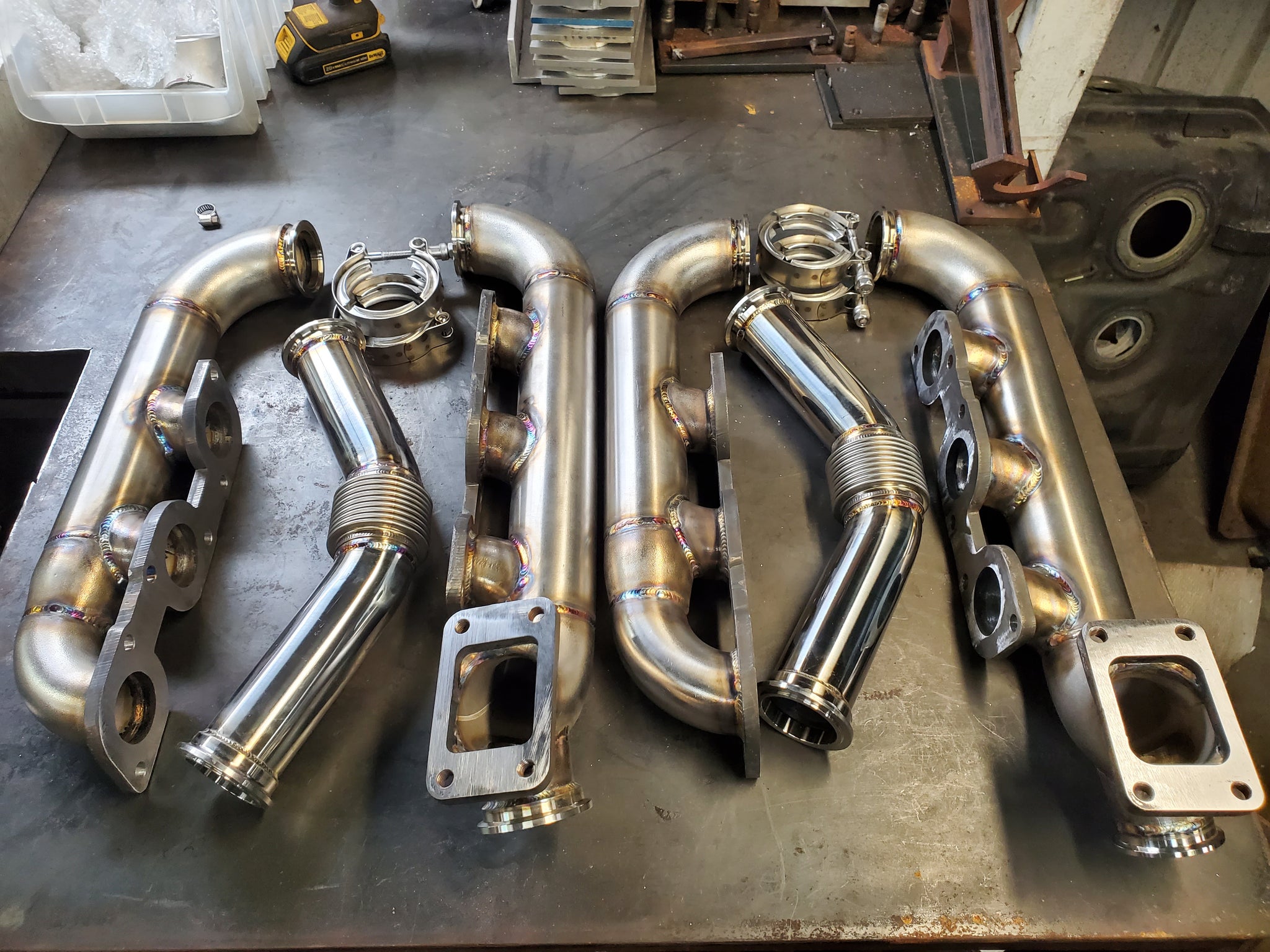 Vg30/33 log style turbo manifolds – Pucker Factory Fabrication